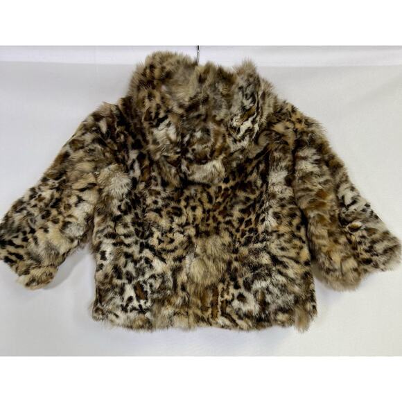 Girl's Adrienne Landau dyed rabbit fur jacket Size 2/3 - Picture 2 of 13
